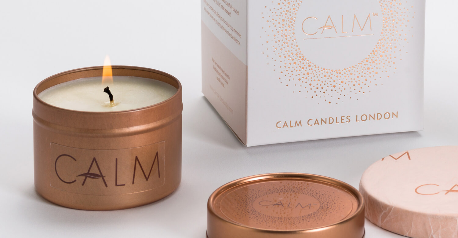Calm Candles Product Packaging Design