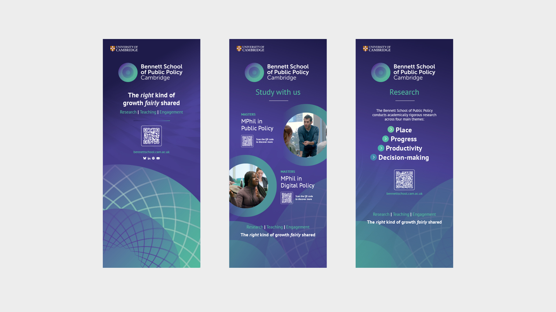 Bennett School of Public Policy Exhibition Banners