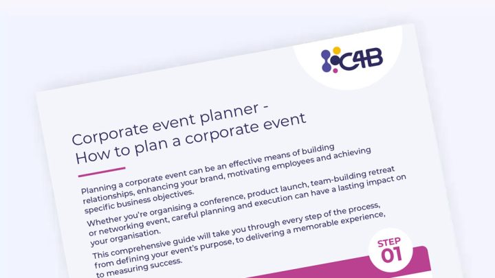 How to plan a corporate event banner
