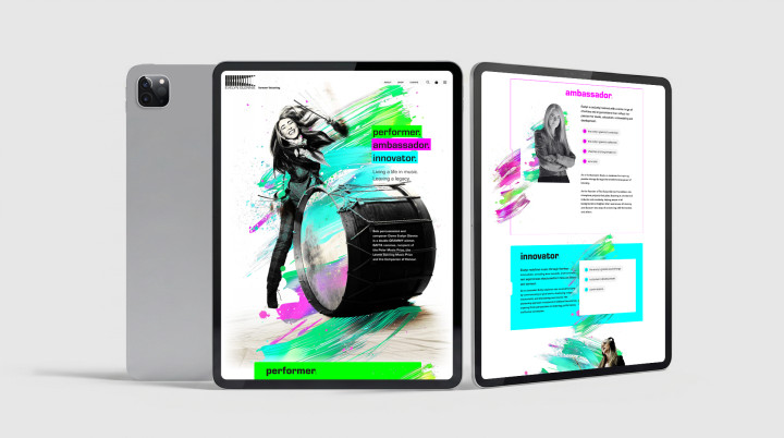 Eveyln Gennie website on ipads designed by C4B Media