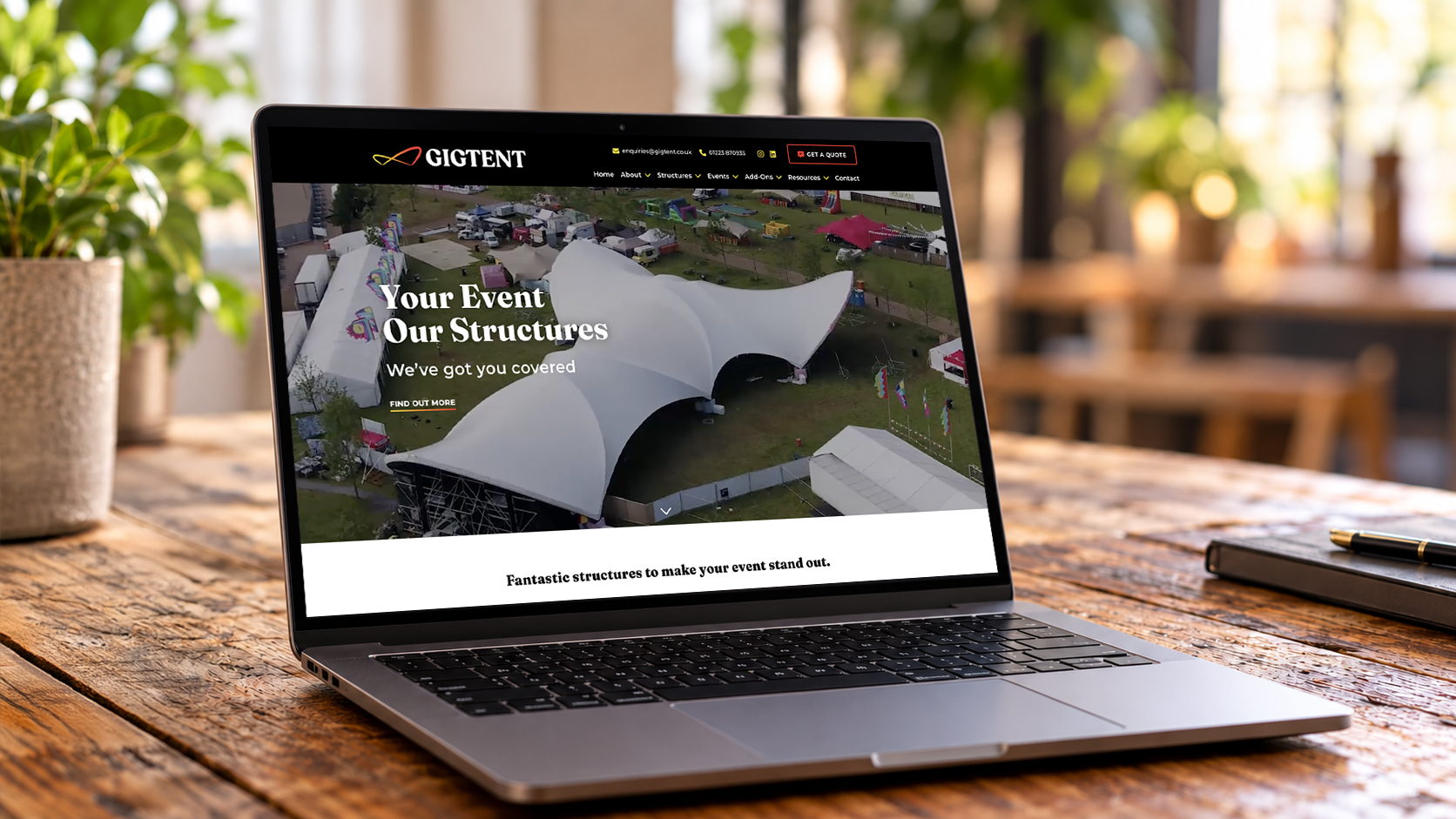 C4B designed Gigtent's new website